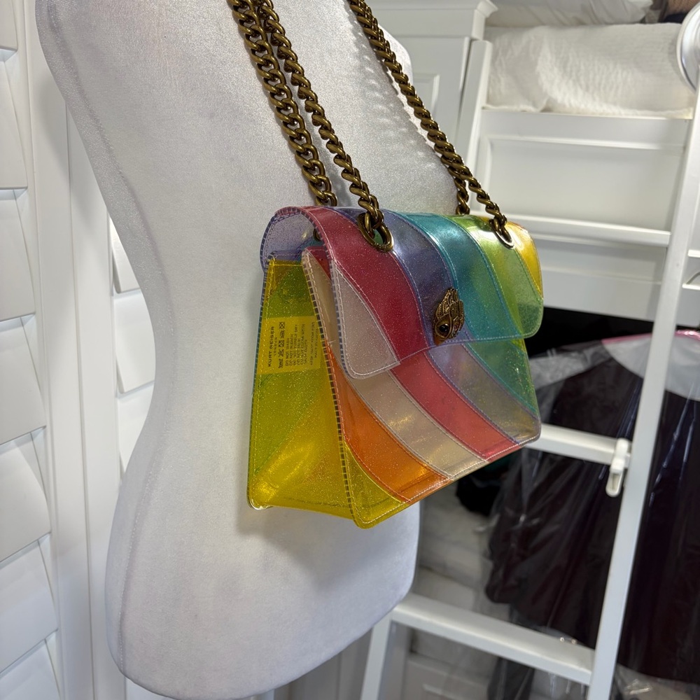 Kurt Geiger Vinyl Kensington Rainbow Bag - Picture 4 of 8